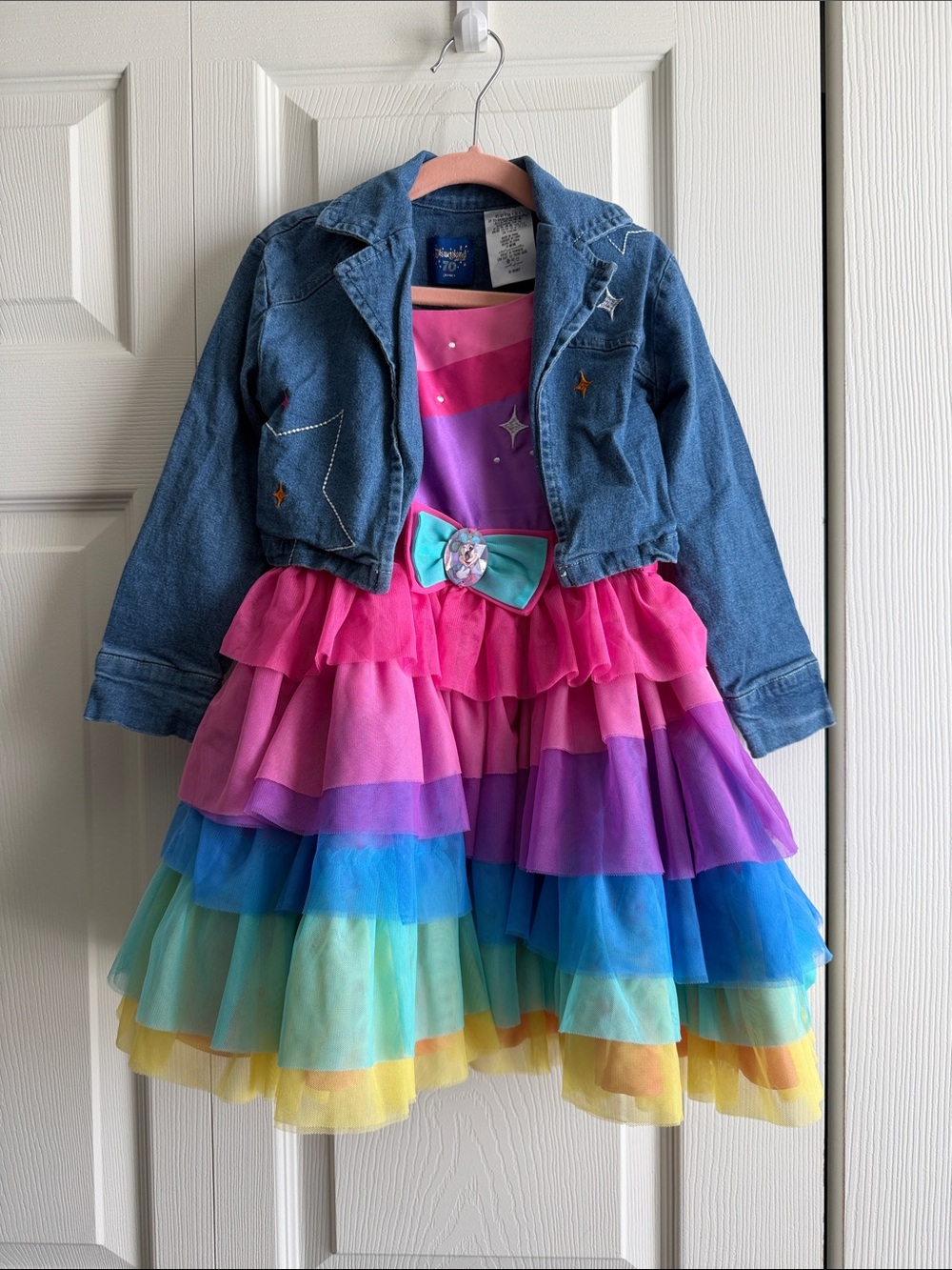 Girls' Minnie Mouse Disneyland 70th Anniversary Tulle Dress Jacket, 4